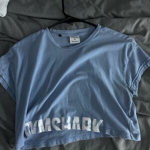 Gymshark Light Blue Logo Crop Top